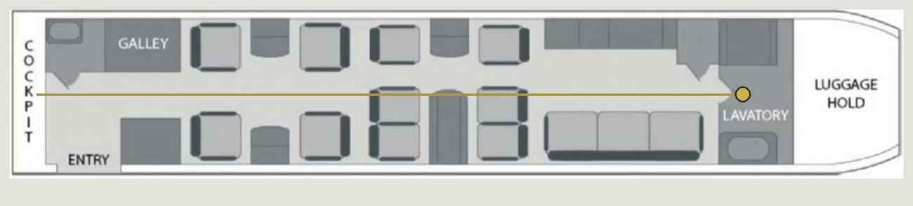 2005 Dassault Falcon 900DX cabin layout