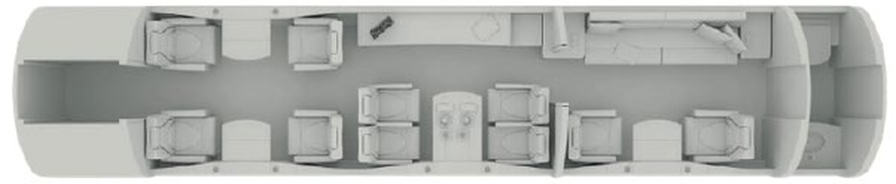 2006 Gulfstream G450 cabin layout