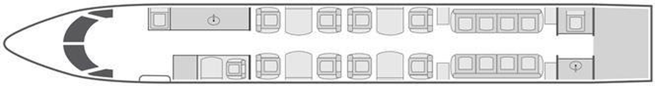 2006 Gulfstream G550 cabin layout