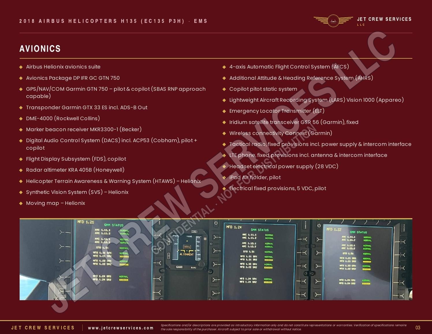 2018 Airbus H135 P3H specification, page 3 of 12