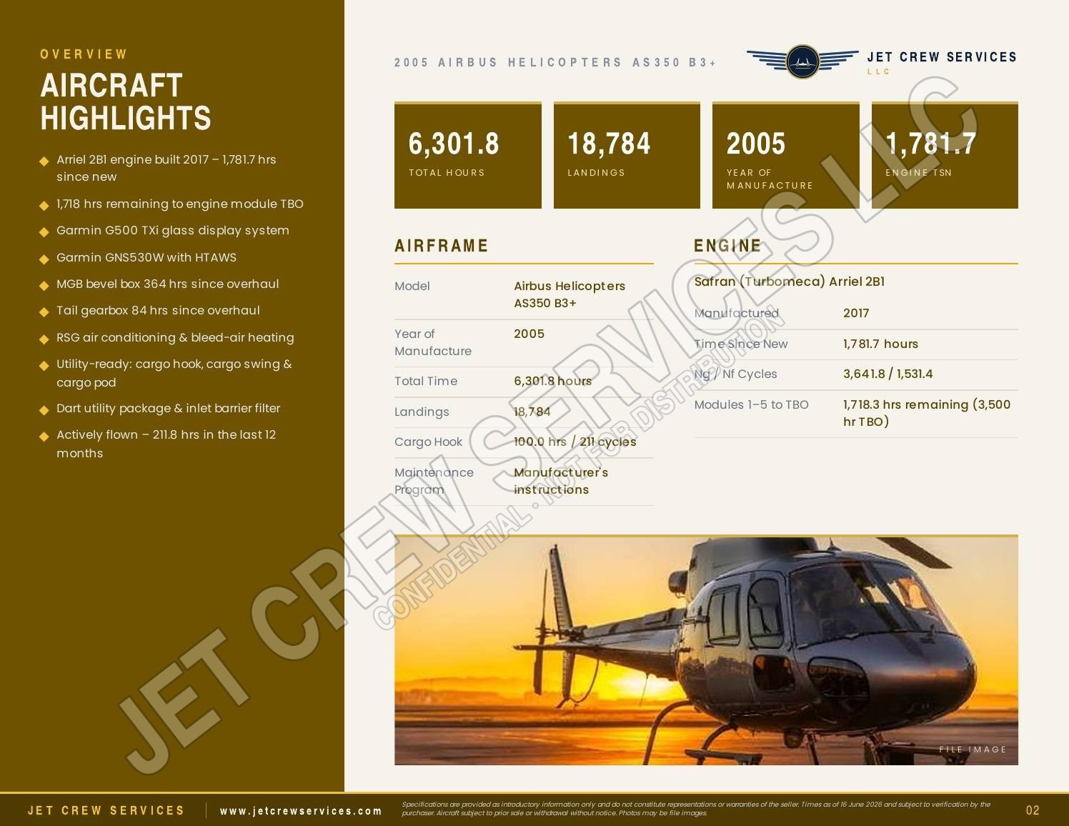 2005 Airbus AS350 B3+ specification, page 2 of 6