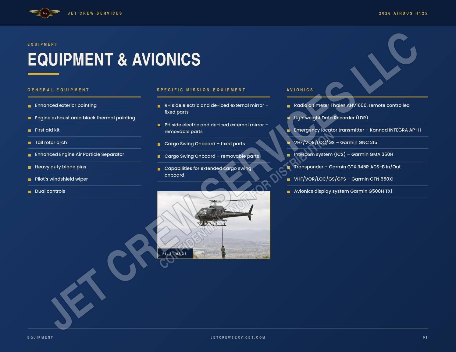 2026 Airbus H125 specification, page 3 of 4