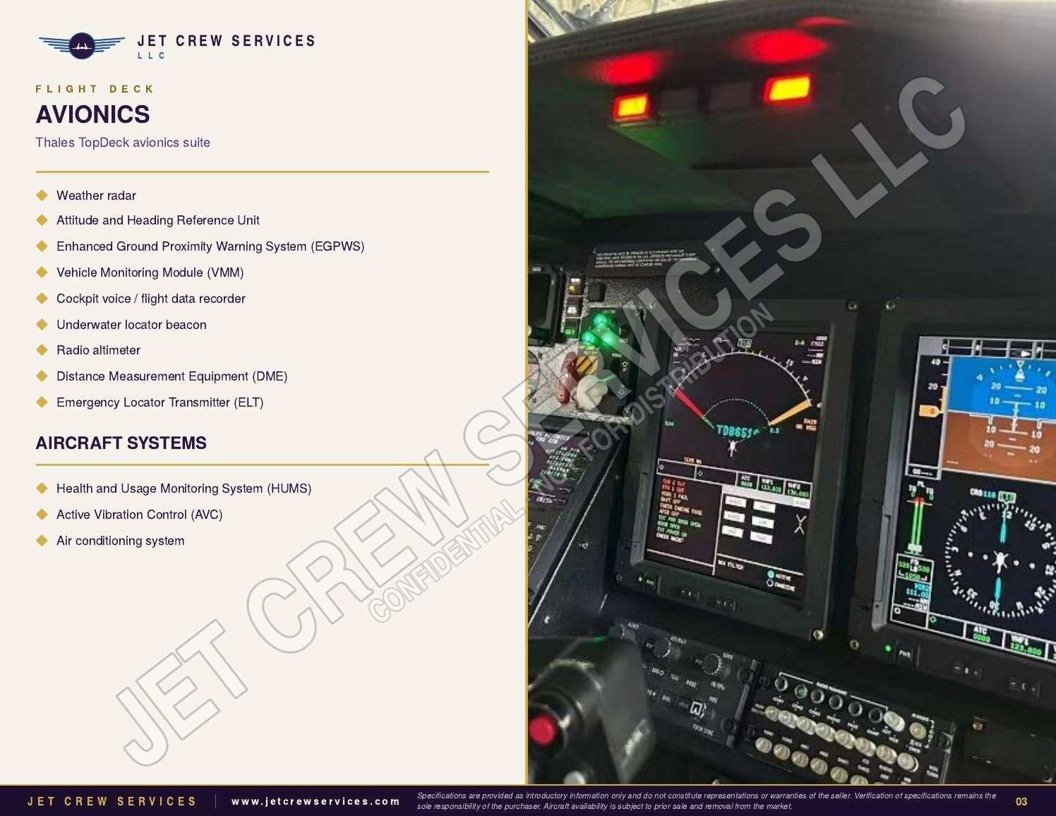 2013 Sikorsky S-76D specification, page 3 of 4
