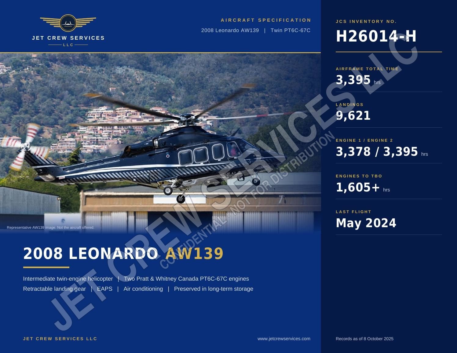 2008 Leonardo AW139 specification, page 1 of 3