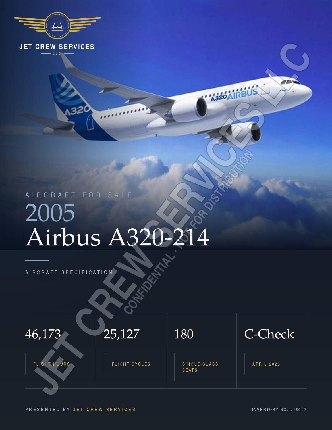2005 Airbus A320-214 specification, page 1 of 4