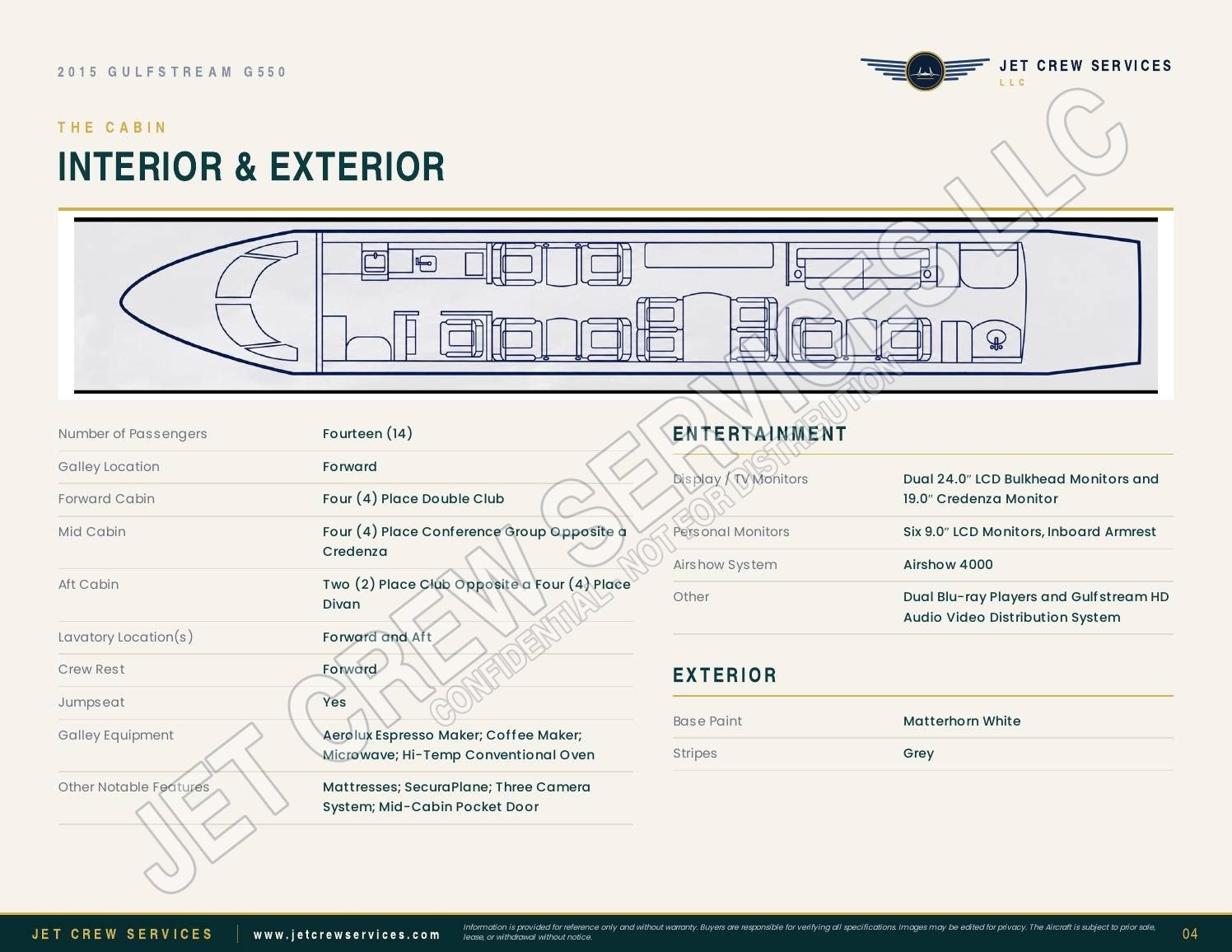 2015 Gulfstream G550 specification, page 4 of 11