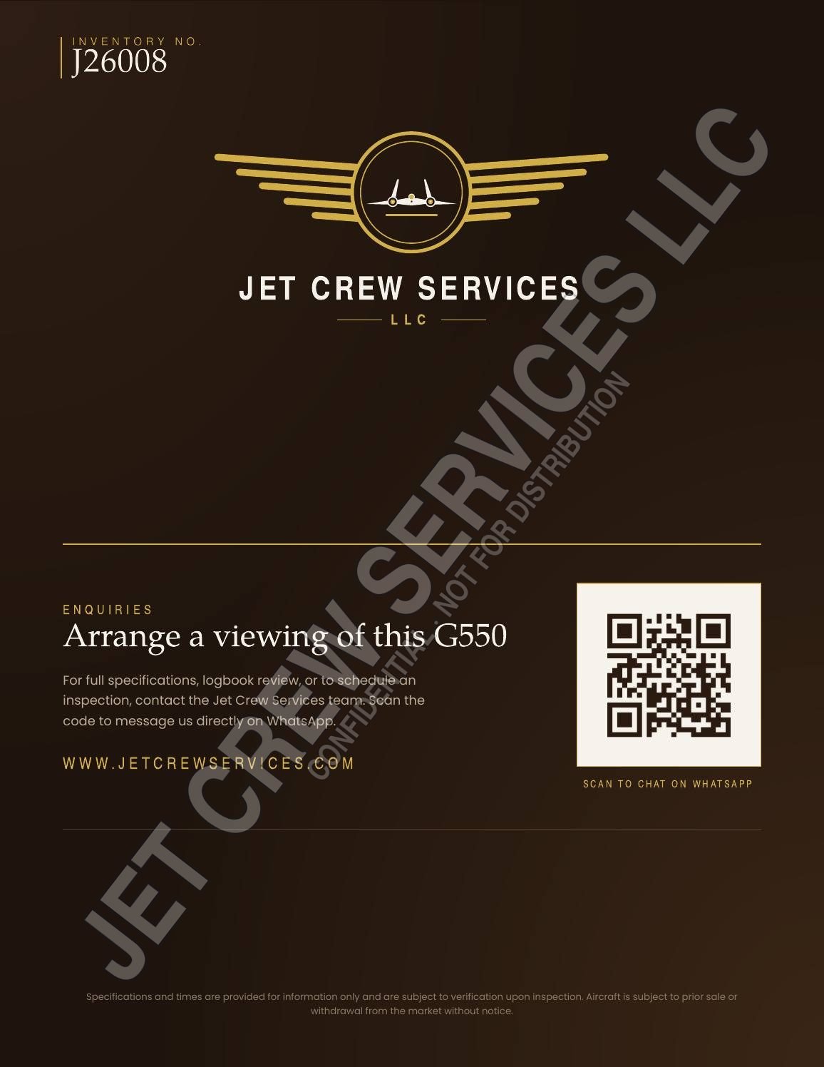 2004 Gulfstream G550 specification, page 7 of 7