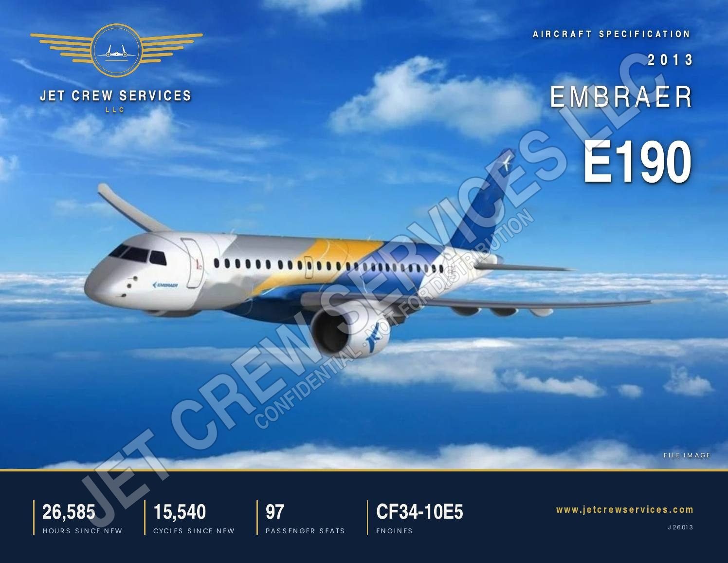 2013 Embraer E190 specification, page 1 of 4