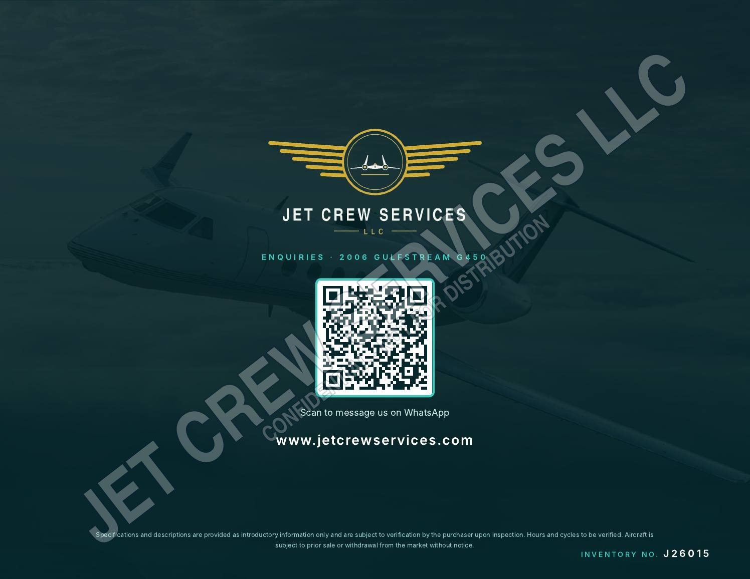 2006 Gulfstream G450 specification, page 10 of 10