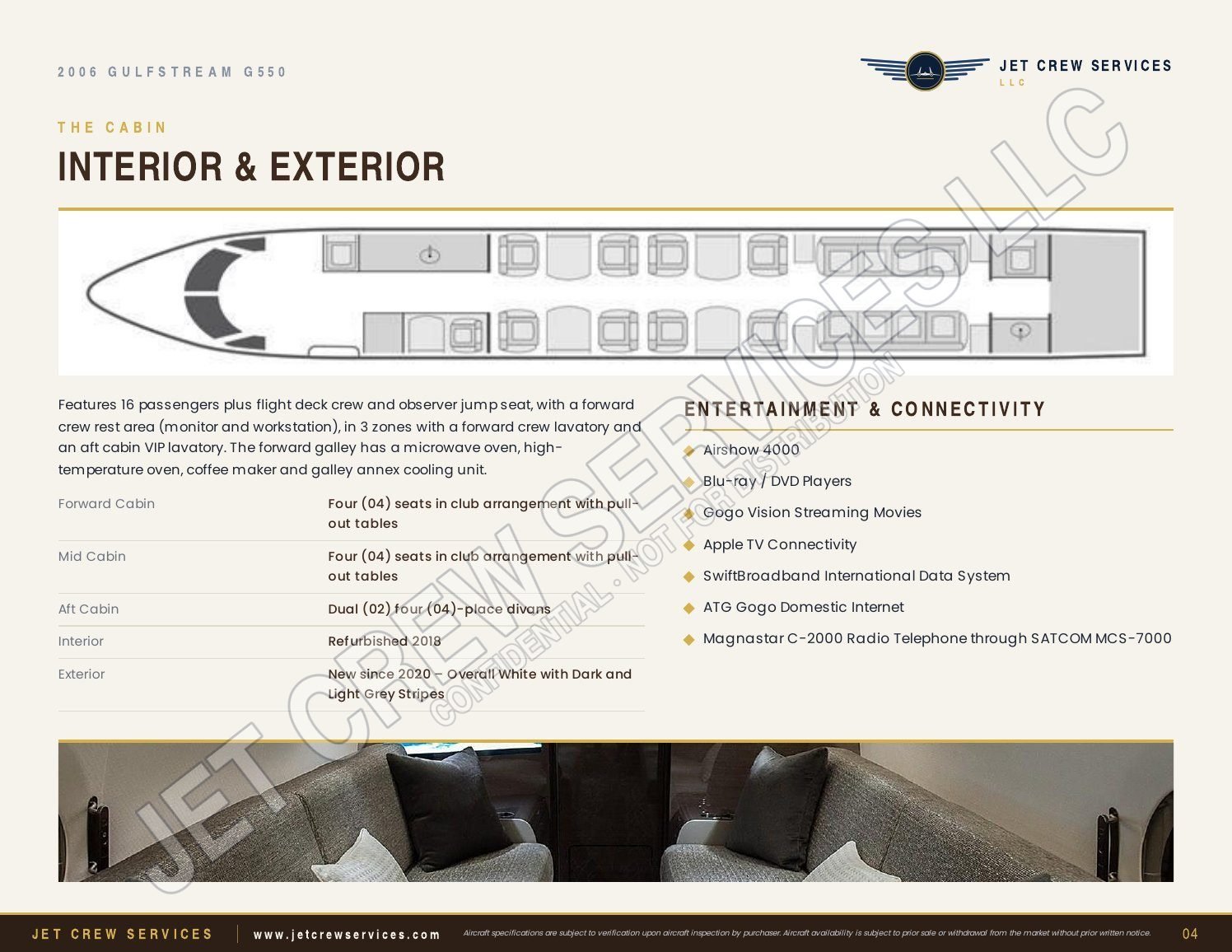 2006 Gulfstream G550 specification, page 4 of 9