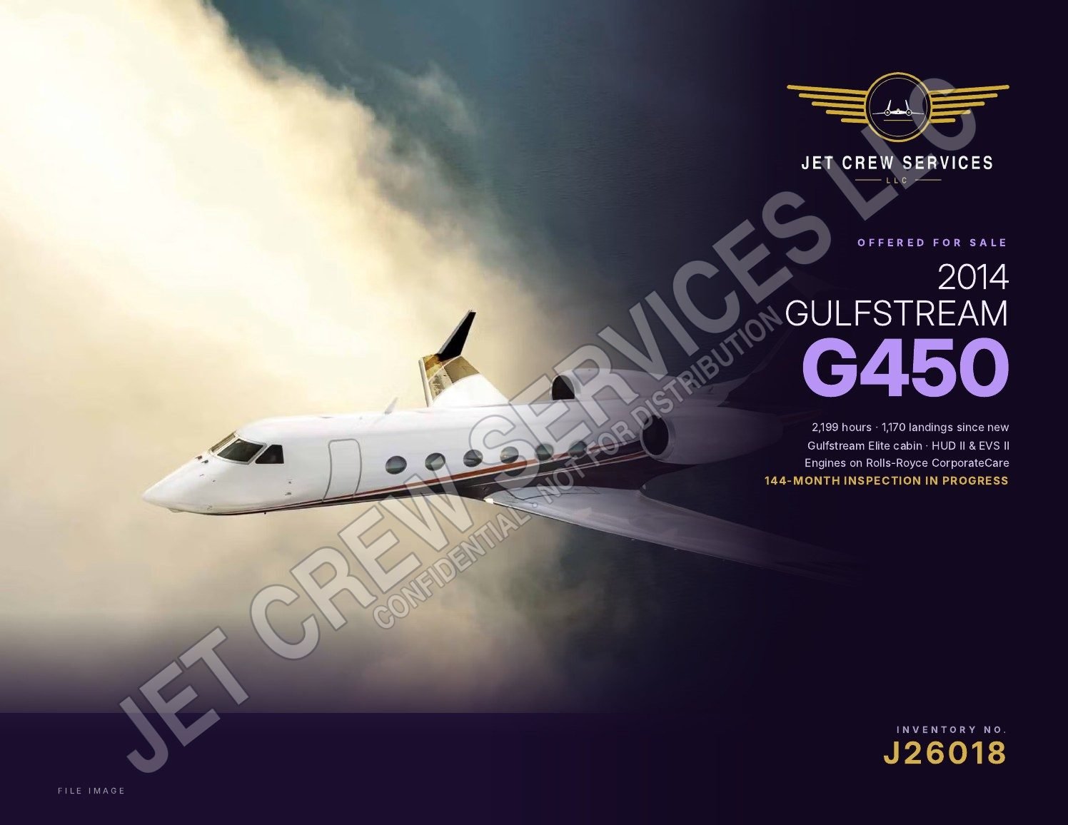 2014 Gulfstream G450 specification, page 1 of 8